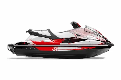 Yamaha Wave Runner GP 1800 with the Carbon X Red graphic kit