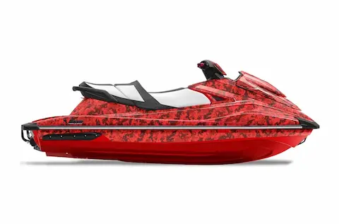 Yamaha Wave Runner GP 1800 with the Digi Camo Red graphic kit