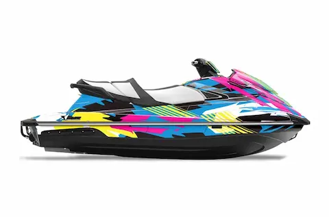 Yamaha Wave Runner GP 1800 with the Flashback graphic kit