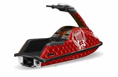 Yamaha SuperJet with the Silver Star - Reloaded Red graphic kit