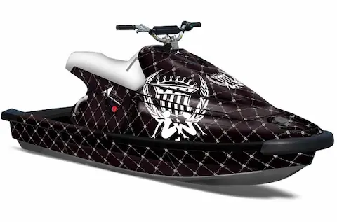 Yamaha Wave Blaster with the Silver Star - Reloaded Black graphic kit