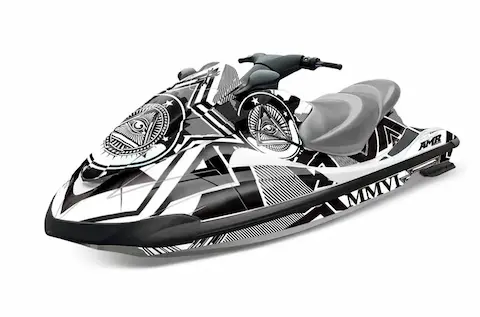 Yamaha Wave Runner with the Conspiracy White graphic kit