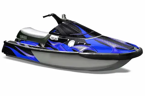 Yamaha Wave Runner III with the Tribal Flames Blue graphic kit